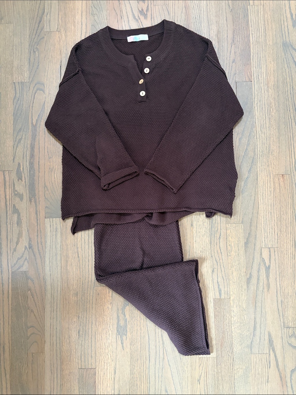 Free People Beach Henley Set - Dark Brown